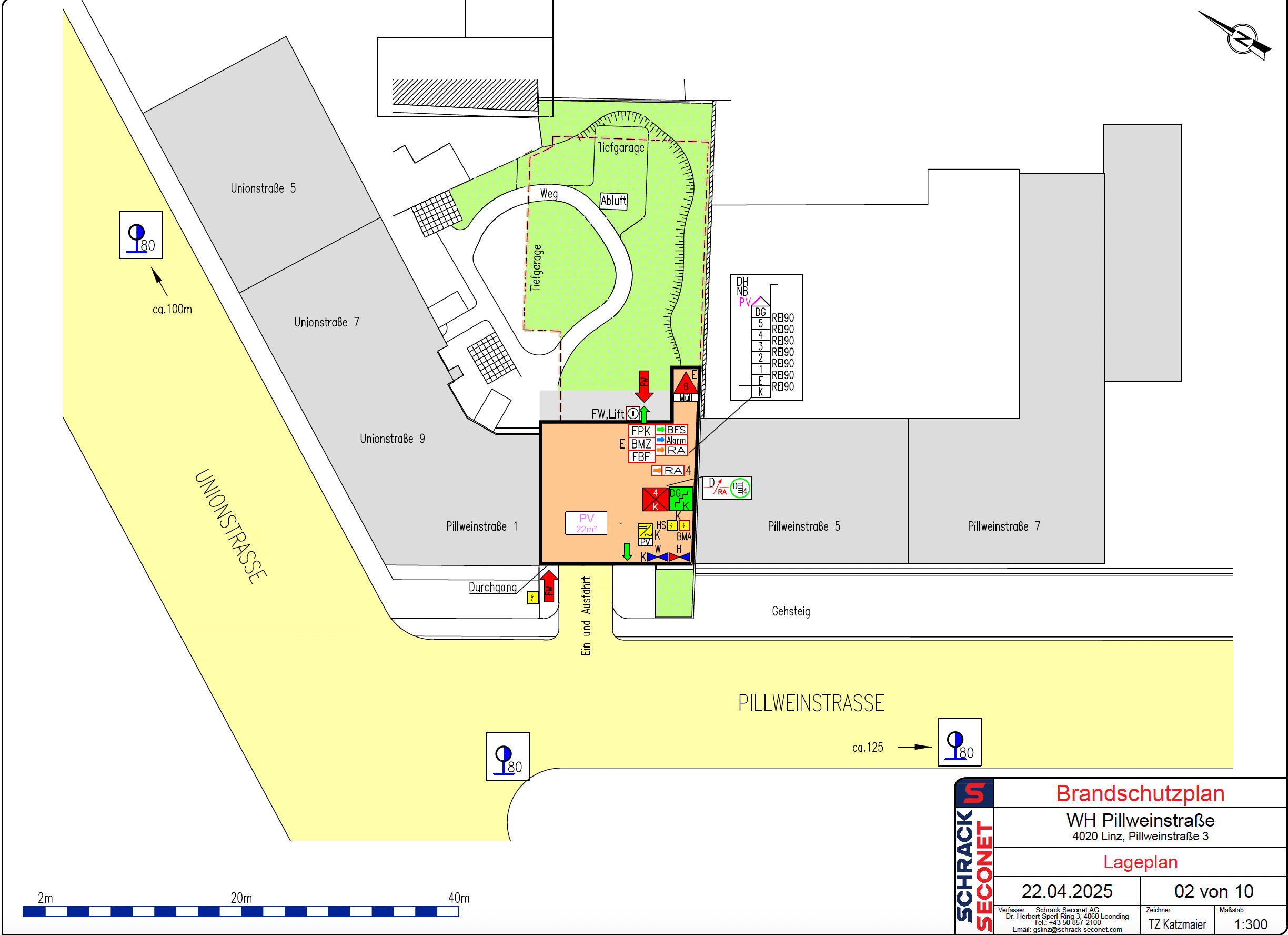 Brandschutzplan Erdgeschoss